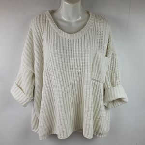 ---SOLD---Miracle USA Sweater Pullover Boxy Oversized White